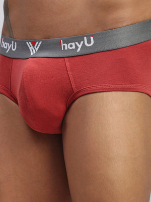 2PC PACK OF EARTHY RED & SKYBLUE MEN COTTON STRETCH BRIEF
