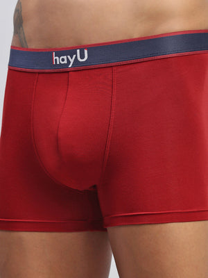 2PC PACK OF ULTIMATE BLUE & RUBY RED MEN MODAL SOLID TRUNKS
