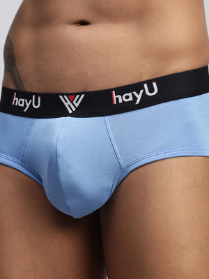 2PC PACK OF EARTHY RED & SKYBLUE MEN COTTON STRETCH BRIEF
