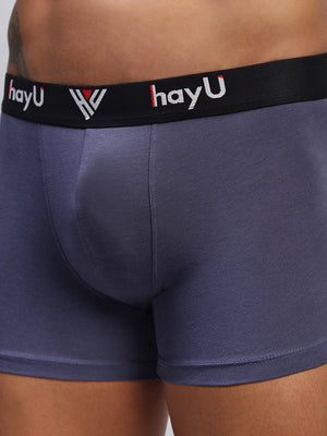 2PC PACK OF VIVID INDIGO & PHANTOM BLACK MEN COTTON STRETCH TRUNKS