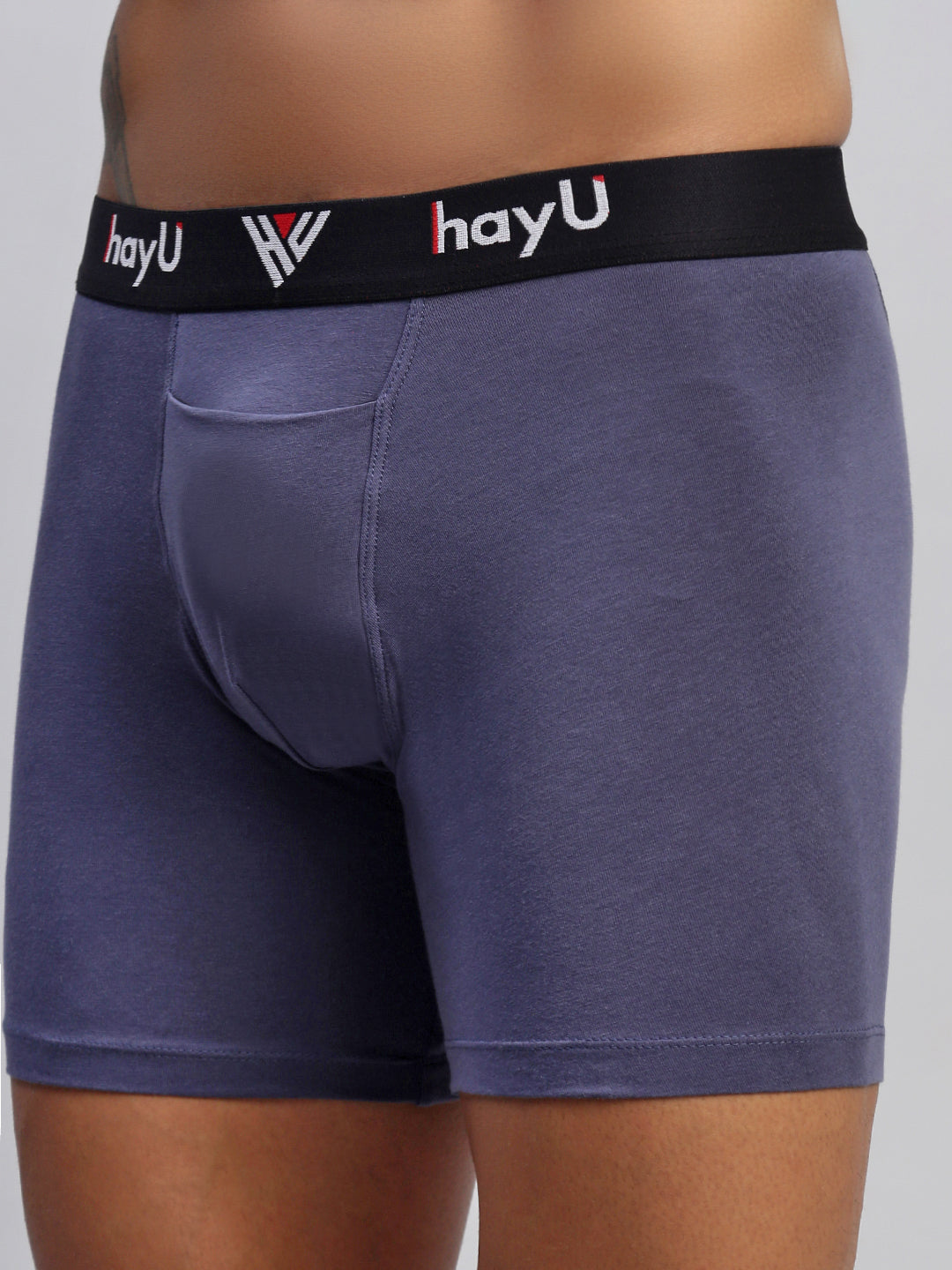 VIVID INDIGO MEN COTTON BLEND BOXER BRIEFS