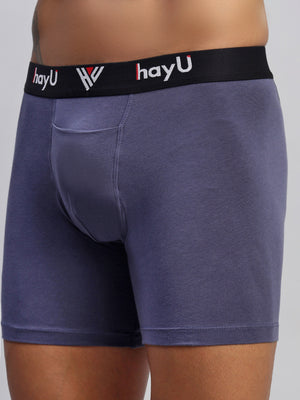 VIVID INDIGO MEN COTTON STRETCH BOXER BRIEFS
