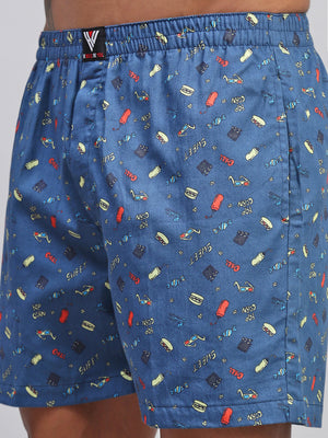 2PC PACK OF MOVIE & CANDY PRINT MEN COTTON BOXER PRINTED BOXER SHORTS